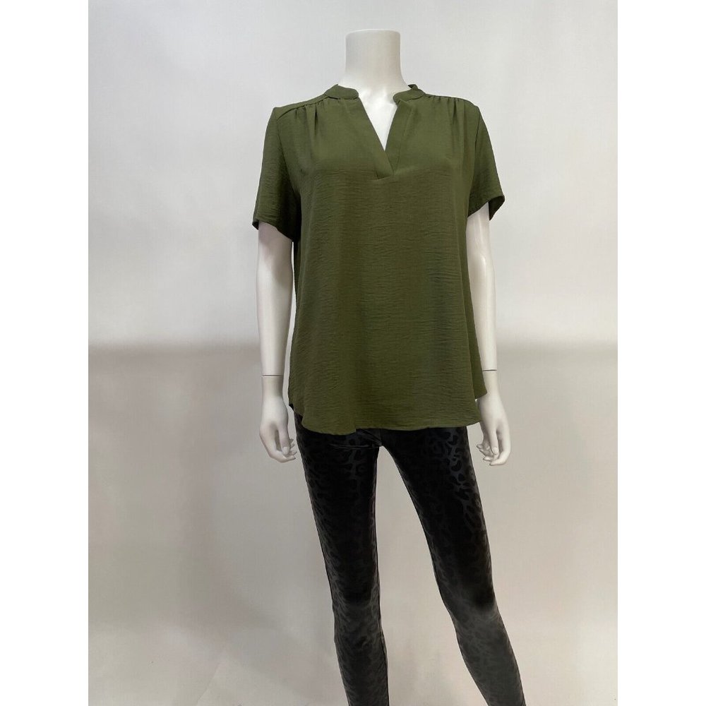 Entro olive Short Sleeve Tunic Top